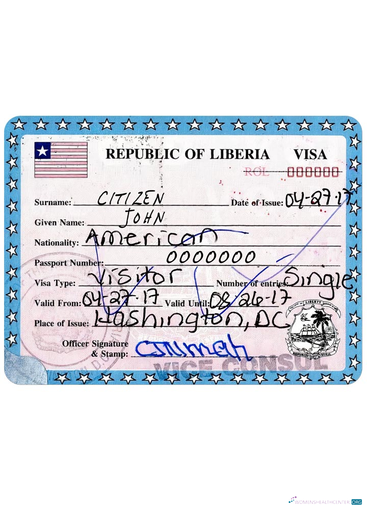Download LIBERIA visa Photoshop template